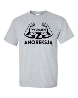 Koszulka męska WYGRAŁEM Z ANOREKSJĄ