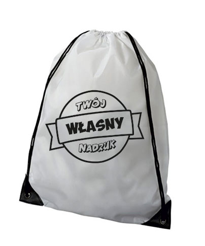 worek poliestrowy z własnym nadrukiem